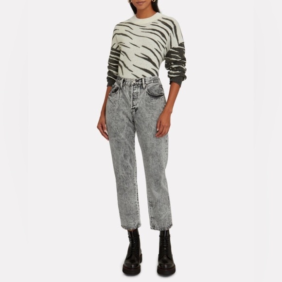 RAILS Lana Mixed Abstract Tiger Stripes Wool Blend Crewneck Sweater Size Large - Picture 4 of 12